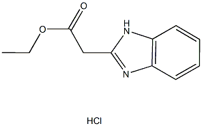 ethyl 1H-benzimidazol-2-ylacetate hydrochloride Structure