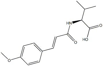(2S)-2-{[3-(4-methoxyphenyl)prop-2-enoyl]amino}-3-methylbutanoic acid Struktur