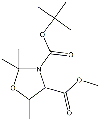 3-tert-butyl 4-methyl 2,2,5-trimethyl-1,3-oxazolidine-3,4-dicarboxylate Structure
