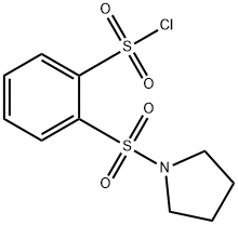 2-(pyrrolidine-1-sulfonyl)benzene-1-sulfonyl chloride, 921160-84-1, 结构式