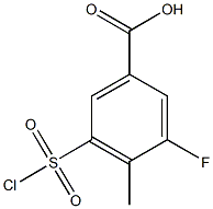 3-(chlorosulfonyl)-5-fluoro-4-methylbenzoic acid Structure