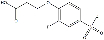 3-[4-(chlorosulfonyl)-2-fluorophenoxy]propanoic acid Structure