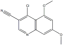 4-chloro-5,7-dimethoxyquinoline-3-carbonitrile Struktur