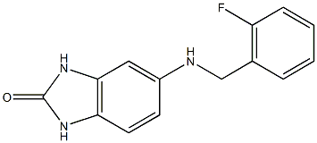 5-{[(2-fluorophenyl)methyl]amino}-2,3-dihydro-1H-1,3-benzodiazol-2-one Struktur