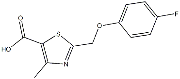 2-[(4-FLUOROPHENOXY)METHYL]-4-METHYL-1,3-THIAZOLE-5-CARBOXYLIC ACID Structure