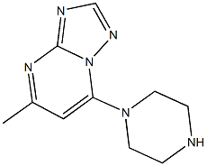 5-METHYL-7-PIPERAZIN-1-YL[1,2,4]TRIAZOLO[1,5-A]PYRIMIDINE 结构式
