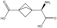 3-[(R)-AMINO(CARBOXY)METHYL]BICYCLO[1.1.1]PENTANE-1-CARBOXYLIC ACID,,结构式