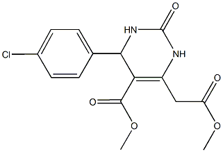 methyl 4-(4-chlorophenyl)-6-(2-methoxy-2-oxoethyl)-2-oxo-1,2,3,4-tetrahydro-5-pyrimidinecarboxylate Structure