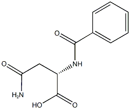 (2S)-4-amino-2-(benzoylamino)-4-oxobutanoic acid Struktur