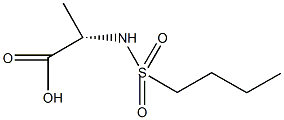 (2S)-2-[(butylsulfonyl)amino]propanoic acid Structure