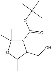 tert-butyl 4-(hydroxymethyl)-2,2,5-trimethyl-1,3-oxazolidine-3-carboxylate 结构式