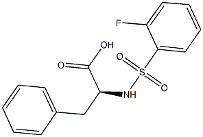 (2S)-2-{[(2-fluorophenyl)sulfonyl]amino}-3-phenylpropanoic acid Structure