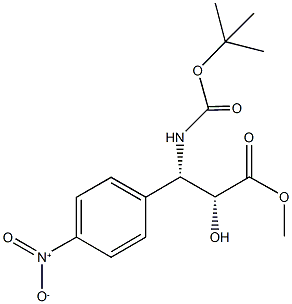 methyl (2R,3S)-3-[(tert-butoxycarbonyl)amino]-2-hydroxy-3-(4-nitrophenyl)propanoate Structure