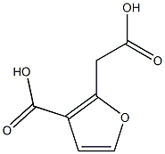 2-(carboxymethyl)furan-3-carboxylic acid Struktur