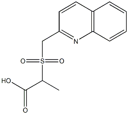 2-[(quinolin-2-ylmethane)sulfonyl]propanoic acid,,结构式