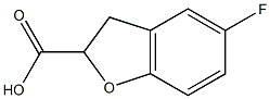 5-fluoro-2,3-dihydro-1-benzofuran-2-carboxylic acid Structure