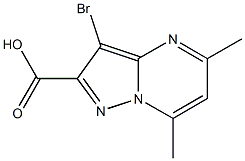 3-bromo-5,7-dimethylpyrazolo[1,5-a]pyrimidine-2-carboxylic acid Structure