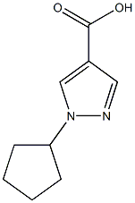 1-Cyclopentyl-1H-pyrazole-4-carboxylicacid Structure