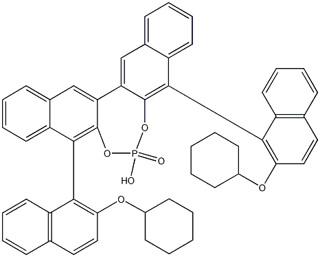 （5R，9R）-5,7-双（2-（环己氧基）萘-1-基）-6-羟基-6H-苯并[f]萘[2,3-b]磷吲哚6-氧化物,1016637-36-7,结构式