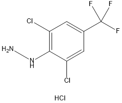2,6-Dichloro-4-(trifluoromethyl)phenylhydrazine hydrochloride Structure