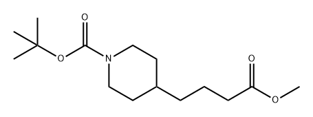 tert-butyl 4-(4-methoxy-4-oxobutyl)piperidine-1-carboxylate Structure
