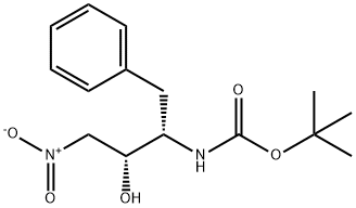 tert-butyl ((2S,3R)-3-hydroxy-4-nitro-1-phenylbutan-2-yl)carbamate Structure