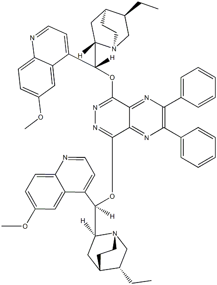 5,8-bis-(9-O- dihydroquinyl)-2,3-diphenylpyrazino[2,3-d]pyridazine|氢化奎宁 5,8-(2,3-二苯基吡嗪并[2,3-D]哒嗪)二醚
