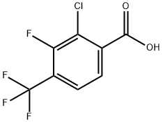 2-氯-3-氟-4-(三氟甲基)苯甲酸 结构式