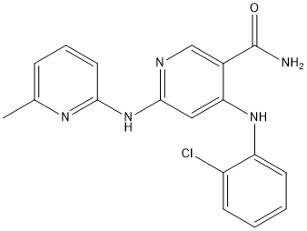 2098545-89-0 4-((2-氯苯基)氨基)-6-((6-甲基吡啶-2-基)氨基)烟酰胺