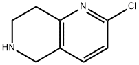 2-クロロ-5,6,7,8-テトラヒドロ-1,6-ナフチリジン 化学構造式
