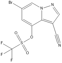 6-溴-3-氰基吡唑并[1,5-A]吡啶-4-基三氟甲磺酸酯, 2222756-23-0, 结构式