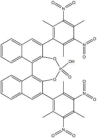 (R)-4-hydroxy-2,6-bis(2,4,6-trimethyl-3,5-dinitrophenyl)dinaphtho[2,1-d:1',2'-f][1,3,2]dioxaphosphepine 4-oxide Struktur