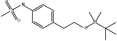N-[4-[2-[[(1,1-Dimethylethyl)dimethylsilyl]oxy]ethyl]phenyl]methanesulfonamide Structure