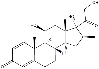 (8S,9S,10R,11S,13S,14S,16S,17R)-11,17-dihydroxy-17-(2-hydroxyacetyl)-10,13,16-trimethyl-7,8,9,11,12,14,15,16-octahydro-6H-cyclopenta[a]phenanthren-3-one Structure
