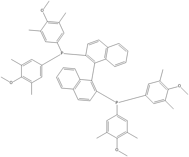 Phosphine, (1R)-[1,1'-binaphthalene]-2,2'-diylbis[bis(4-methoxy-3,5-dimethylphenyl)- (9CI) Structure