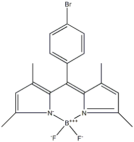 8(4'-bromophenyl)-1,3,5,7-tetramethyl-BODIPY Structure