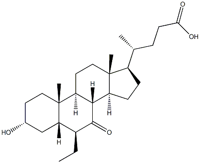 Cholan-24-oic acid,6-ethyl-3-hydroxy-7-oxo-,(3α,5β,6β)- Struktur