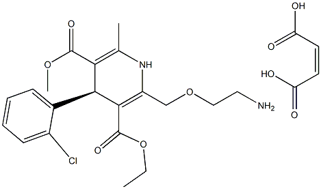 (S)-3-ethyl 5-methyl 2-((2-aminoethoxy)methyl)-4-(2-chlorophenyl)-6-methyl-1,4-dihydropyridine-3,5-dicarboxylate maleate Struktur