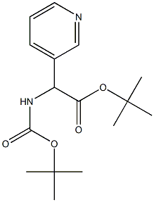 tert-Butoxycarbonylamino-pyridin-3-yl-acetic acid tert-butyl ester Structure