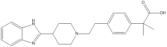 比拉斯汀杂质01,,结构式