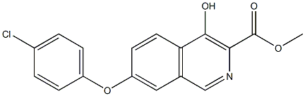 7-(4-氯苯氧基)-4-羟基异喹啉-3-羧酸甲酯 结构式