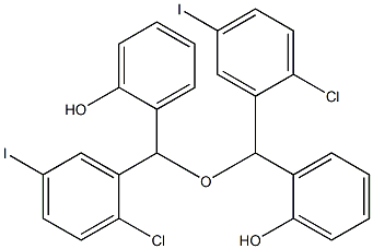 2,2'-(oxybis((2-chloro-5-iodophenyl)methylene))diphenol Struktur