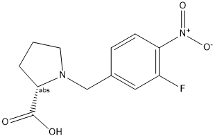 (3-fluoro-4-nitrobenzyl)-L-proline Structure