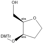((2R,3R)-3-(bis(4-methoxyphenyl)(phenyl)methoxy)tetrahydrofuran-2-yl)methanol Structure