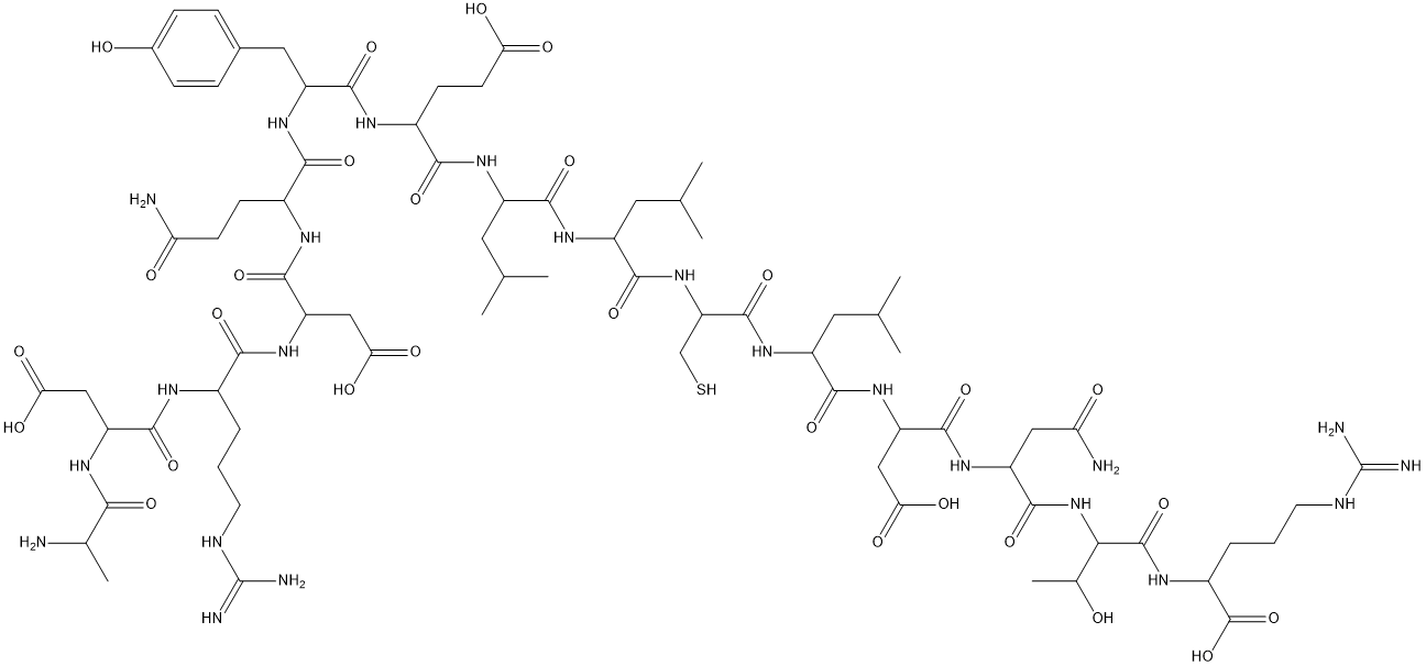 H2N-ADRDQYELLCLDNTR-OH Structure