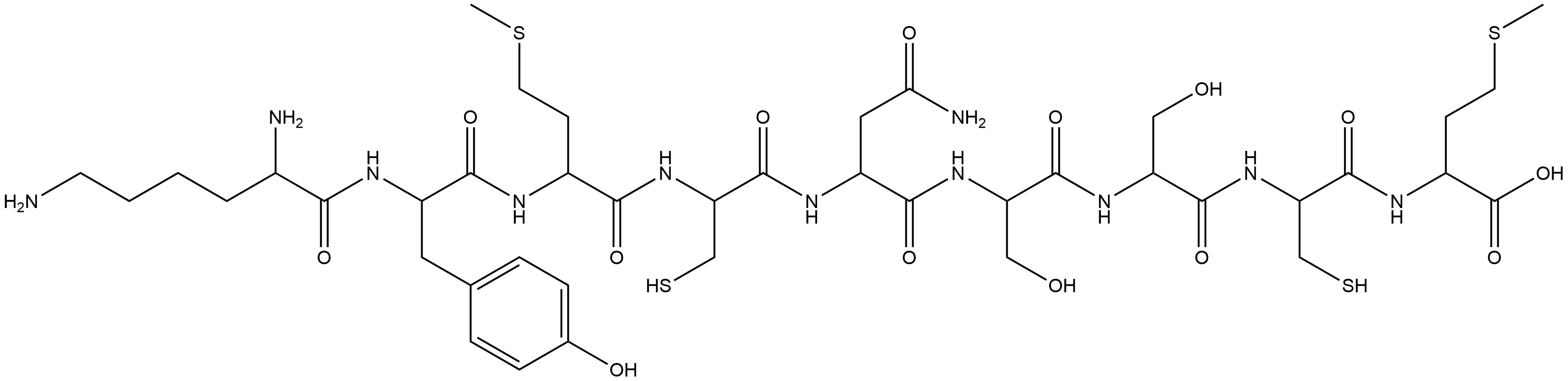 H2N-KYMCNSSCM-OH Structure