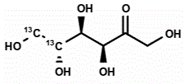 D-[5,6-13C2]FRUCTOSE Structure