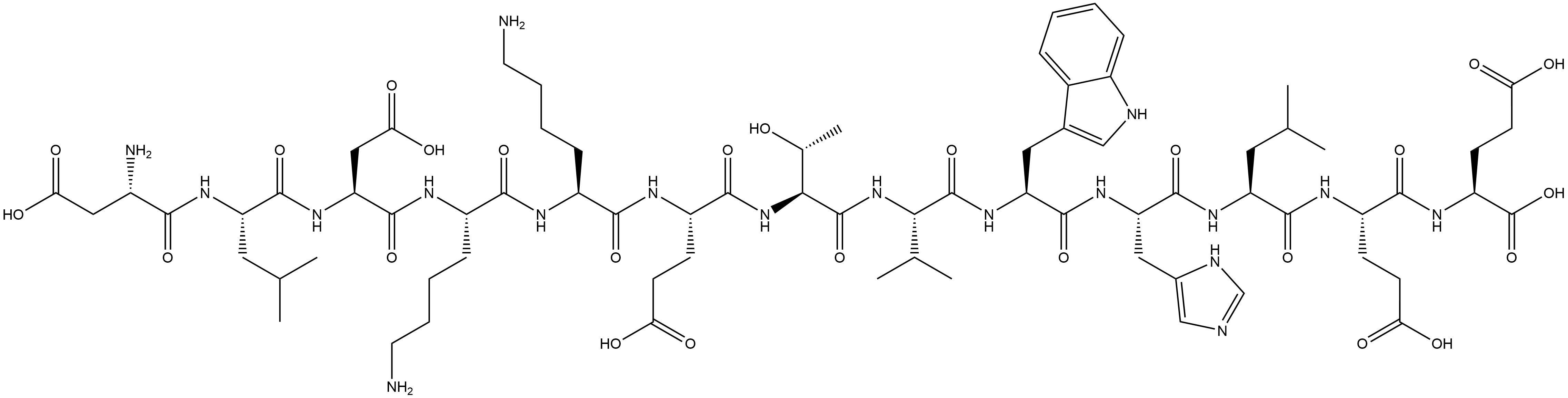 H2N-DLDKKETVWHLEE-OH Structure
