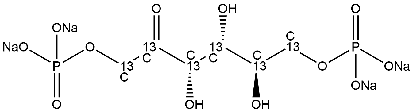 D-[UL-13C6]FRUCTOSE 1,6-BISPHOSPHATE SODIUM SALT Structure