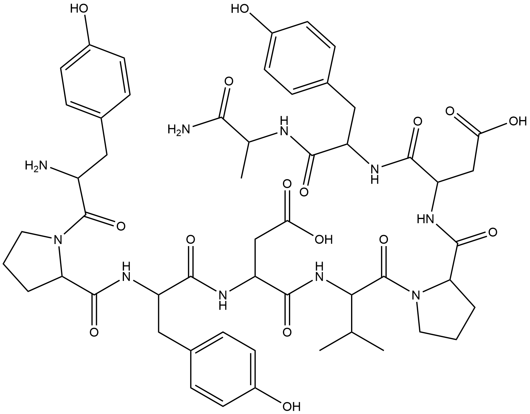 H2N-YPYDVPDYA-AMIDE Structure